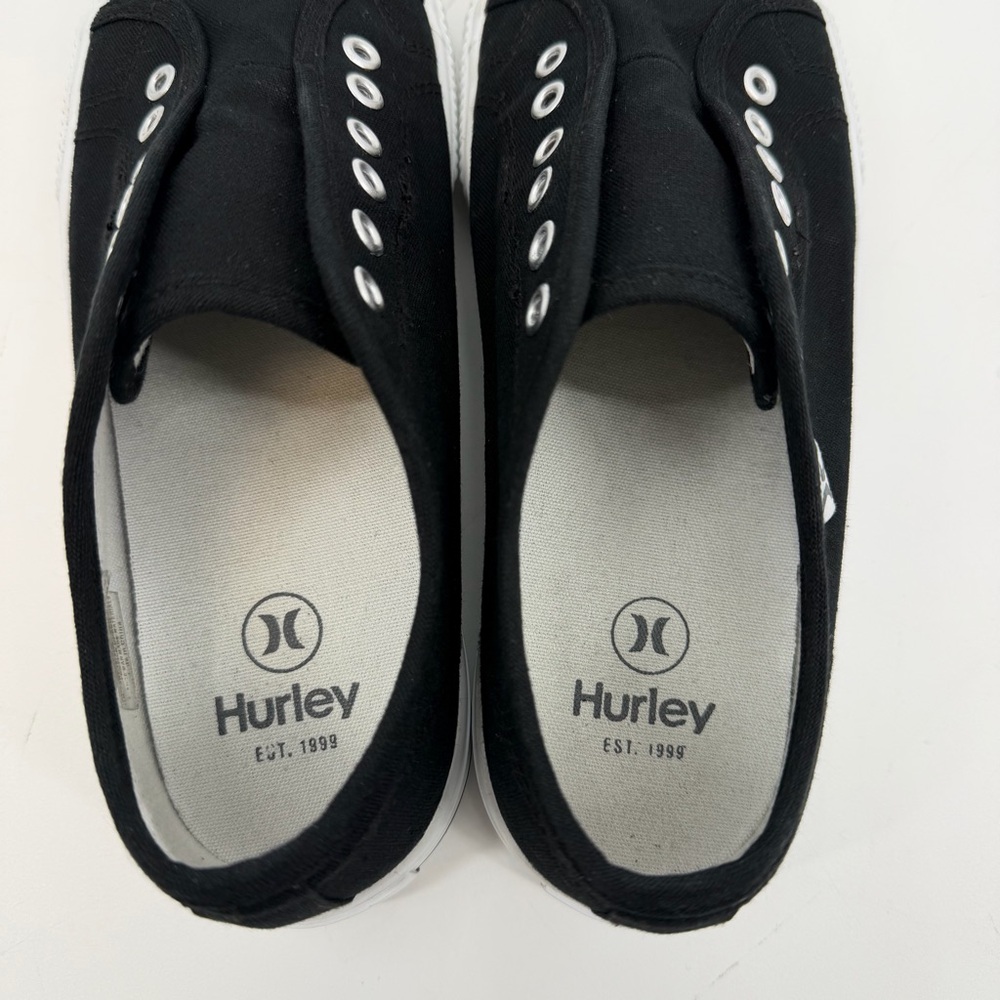 Hurley Chloe Black Slip On Sneakers | Size 6.5 | Canvas Skater Shoes - Picture 8 of 11
